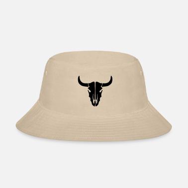 Dead Cows skull with horns' Bucket Hat 